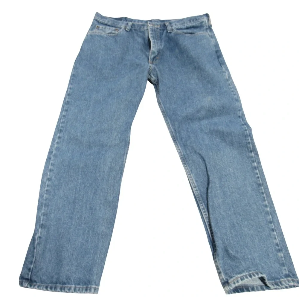 Wrangler Mens Regular Fit Blue Denim‎ Jeans 36x30 Medium Wash  Straight Leg